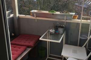 Ravensberg 1 Min neben Uni / 2 Zi Whg  Balkon /Klönküche möbl / Waschm Geschirrsp , Holzbode Balkon, – Knooper Weg 162, 24105 Ravensberg, Kiel – Vorschaubild 14