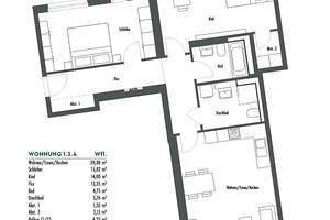 In attraktiver Lage: 3-Zi.-Whg. mit Süd-Balkon, 2 Bädern und sep. Abstellraum – Lilli-Kurowski-Straße 1, 80995 Feldmoching, München – Vorschaubild 4