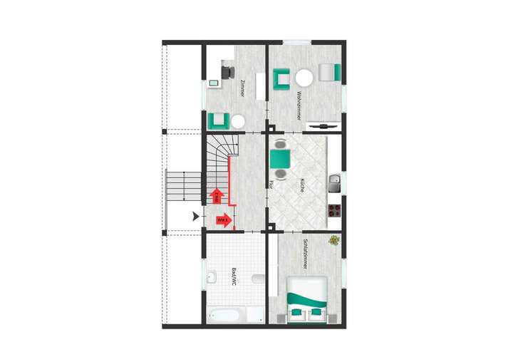Grundriss EG Option Zweifamili