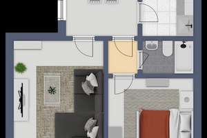 Sanierte 2 Zimmer Erdgeschoss Wohnung mit Balkon. – Bornholmer Weg 3, 24109 Mettenhof, Kiel – Vorschaubild 8