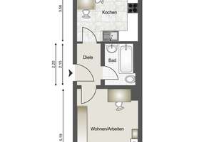 EIN PURZELBAUM ZUR KÖ!!! SUPER COOLES, HELLES , FREUNDLICHES & CITYNAHES APARTMENT MIT EINBAUKÜCHE – 40215 Friedrichstadt, Düsseldorf – Vorschaubild 15