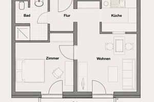 Zwei Zimmer in Leipzig: Helle Wohnung in Wiederitzsch – Die vollständige Adresse der Immobilie erhältst du vom Anbieter., 4158 Wiederitzsch, Leipzig – Vorschaubild 3