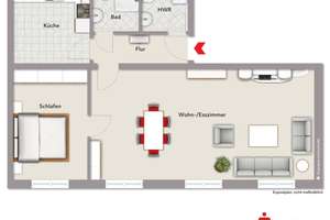 Helle 2-Zimmer Wohnung im Zentrum von Darmstadt – Die vollständige Adresse der Immobilie erhältst du vom Anbieter., 64283 Mitte, Darmstadt – Vorschaubild 10