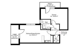 Moderne 2-Zimmer-Wohnung mit sonniger Loggia – Die vollständige Adresse der Immobilie erhältst du vom Anbieter., 81377 Großhadern, München – Vorschaubild 5