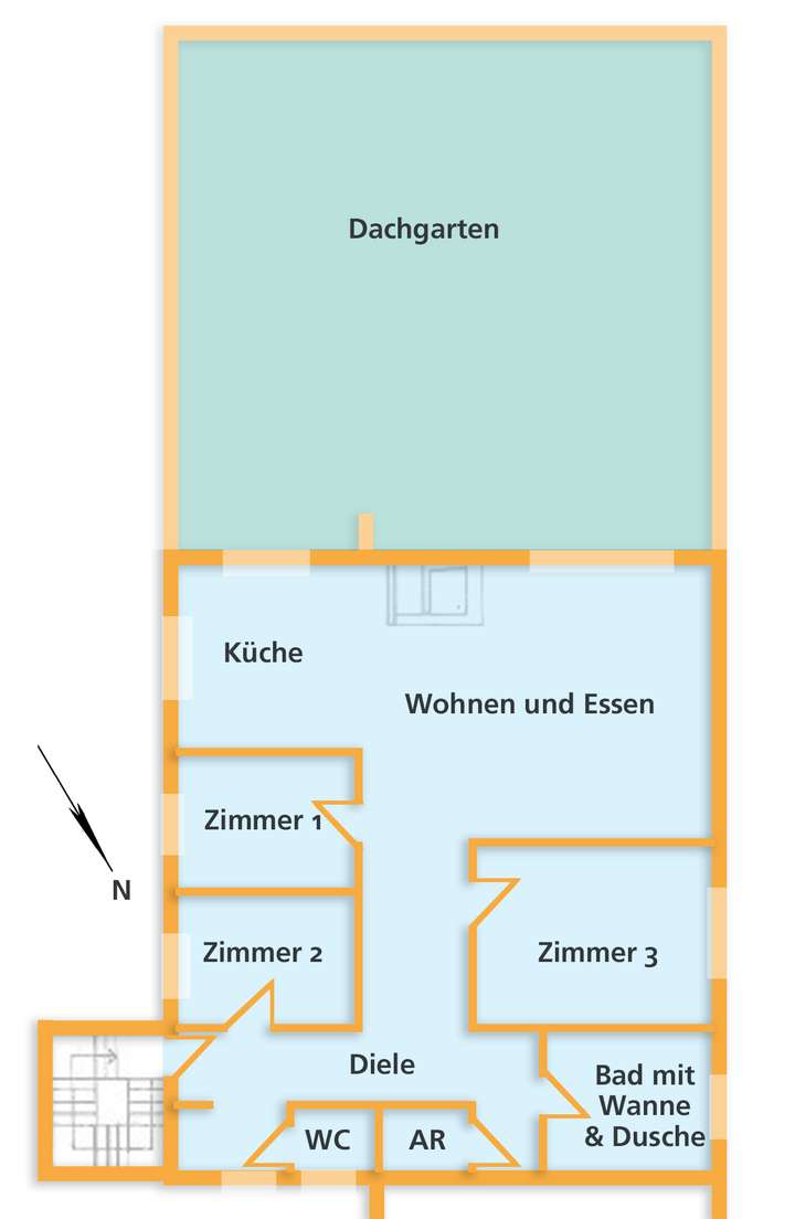Grundriss OG Penthouse