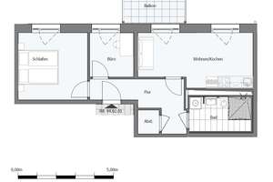 Erstbezug // Neubau//  2,5-Zimmer-Wohnung mit Balkon und EBK