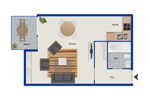 Bezugsfreies 1-Zimmer-City-Apartment über den Dächern von Charlottenburg-Wilmersdorf in Berlin – Die vollständige Adresse der Immobilie erhältst du vom Anbieter., 10719 Wilmersdorf, Berlin – Vorschaubild 18