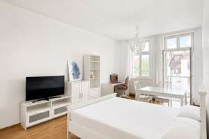 Bezugsfreie 1-Zimmer Wohnung mit Balkon, Küche und Mobiliar – Herweghstraße 15, 12487 Johannisthal, Berlin – Vorschaubild 2