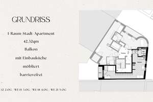 Möbliertes Stadt-Apartment (WE21) an der Alten Bastei | mit Balkon und Aufzug! – Ludwigsallee 139, 52062 Hansemannplatz, Aachen – Vorschaubild 1