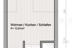 Möblierte 1-Zimmer-Dachgeschosswohnung mit Balkon und Einbauküche in Mannheim – Lortzingstraße 21, 68169 Mannheim – Vorschaubild 6