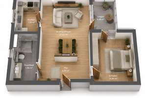 Domblick inklusive! | 2-Zimmer-Wohnung (Typ 4) mit Balkon und eigenem Keller – Raderberggürtel 50, 50968 Marienburg, Köln – Vorschaubild 8