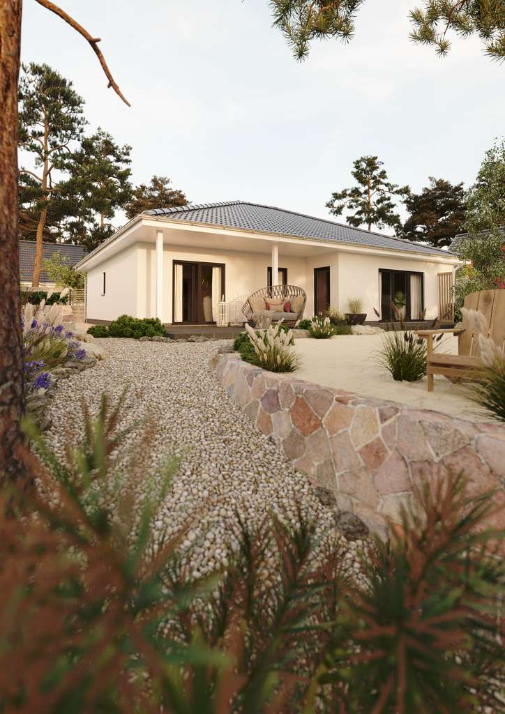 Immobilie in Rietz-Neuendorf - Im Grünen unweit von Berlin: Bungalow 128 – ebenerdig wohnen mit viel Platz & moderner Technik - Bild 2