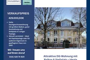 Attraktive DG-Wohnung mit Balkon & Stellplatz-ideale Kapitalanlage – Die vollständige Adresse der Immobilie erhältst du vom Anbieter., 14482 Babelsberg Nord, Potsdam – Vorschaubild 1