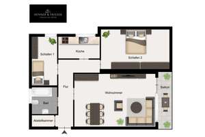 Zentral wohnen in Siegen: Gepflegte 3-Zimmer-Wohnung mit Parkett, Einbauküche & Garage – 57072 Siegen, Siegen – Vorschaubild 28