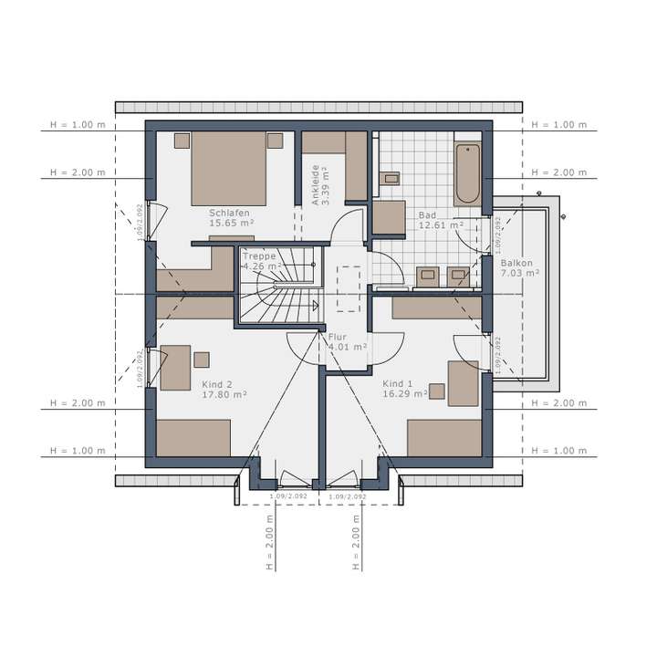 Grundriss Obergeschoss