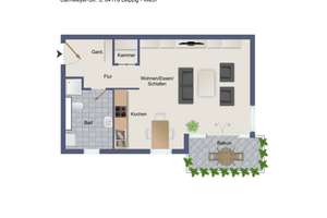 1-Raum | Balkon | Tageslichtbad | Außen-Stellplatz | Vermietet – Carl-Meyer-Straße 5, 4178 Böhlitz-Ehrenberg, Leipzig – Vorschaubild 6