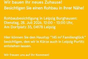 Rohbaubesichtigung im benachbarten Wohnpark 28.7. von 12 – 13 Uhr: 145 m² Familienglück in Leipzig – Herbert-Thiele-Straße 16, 4349 Plaußig-Portitz, Leipzig – Vorschaubild 2