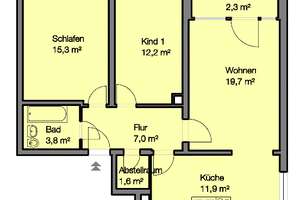 3 Zimmer mit Balkon direkt am Einkaufszentrum !! – Striegauer Str. 2, 90473 Langwasser Südost, Nürnberg – Vorschaubild 6