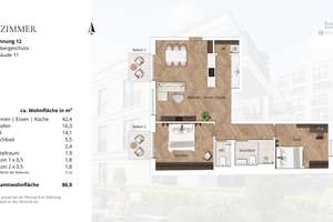 Neubauwohnung mit 3-Zimmern & 2 Balkone im Kö-Karree - nur 80m von der Königsallee entfernt – Talstraße 11, 40217 Friedrichstadt, Düsseldorf – Vorschaubild 7