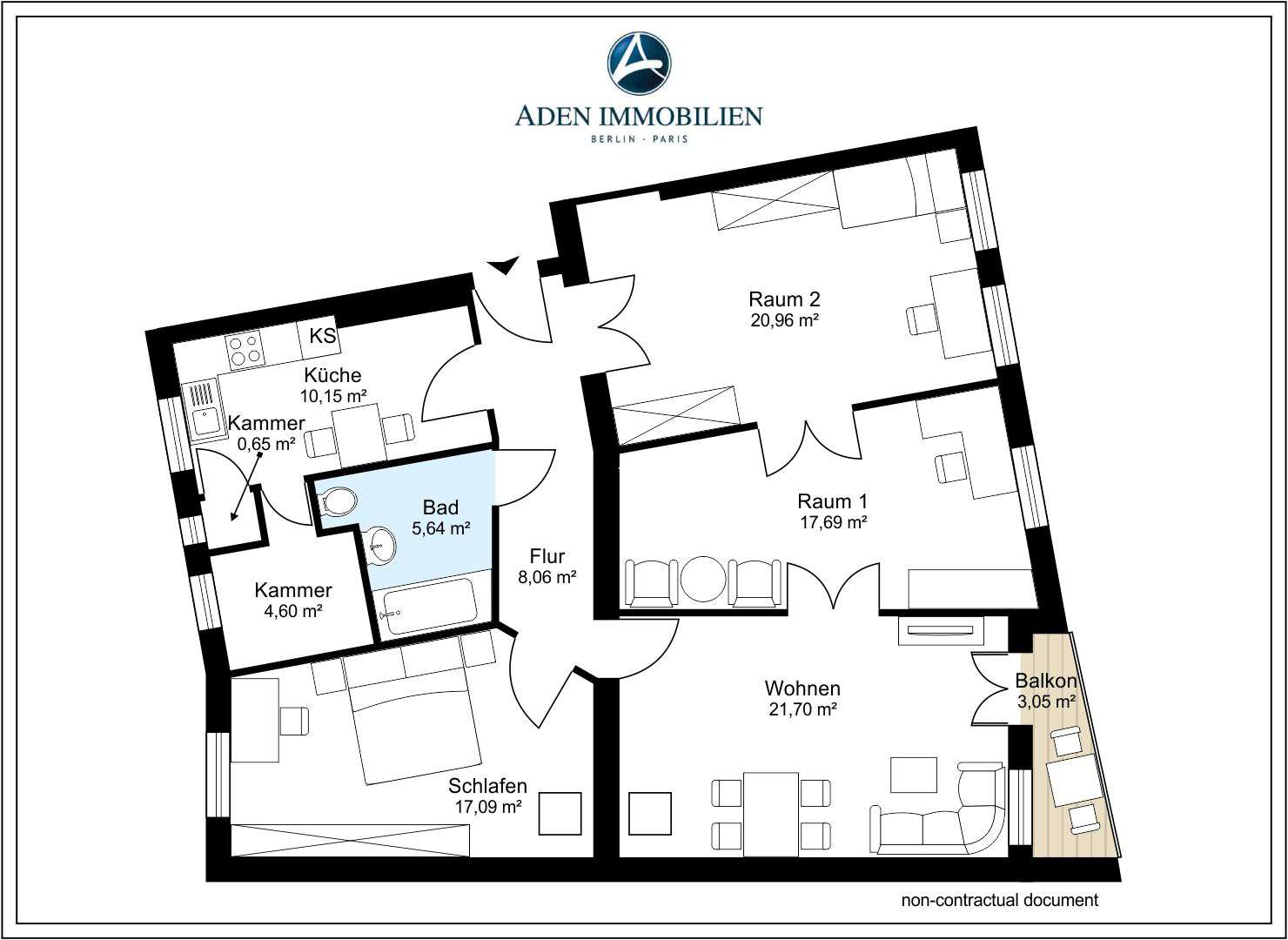 4-Zimmer-Altbau mit Stuck, hohen Decken & Dielenboden – sanierungsbedürftig!, Berlin – Bild 3