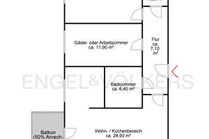 Helle 3-Zimmer-Wohnung im denkmalgeschützten Mehrfamilienhaus! – Die vollständige Adresse der Immobilie erhältst du vom Anbieter., 26123 Donnerschwee, Oldenburg (Oldenburg) – Vorschaubild 9
