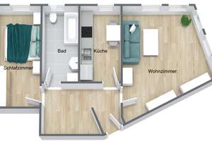 Zwei-Raumwohnung mit TG-Stellplatz und  Aufzug – Sophienstraße  7, 9130 Sonnenberg, Chemnitz – Vorschaubild 13