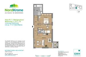 2 Monate mietfrei * Einbauküche, Balkon, Fußbodenheizung, Keller, Lift, Tiefgarage – Kattenbrookstrift 53, 30539 Bemerode, Hannover – Vorschaubild 17