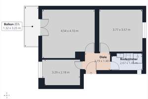 Balkonblick ins Grüne: frisch sanierte 2-Zimmer-Wohnung in Darmstadt-Bessungen – Goethestr. 33- 35, 64285 Mitte, Darmstadt – Vorschaubild 18