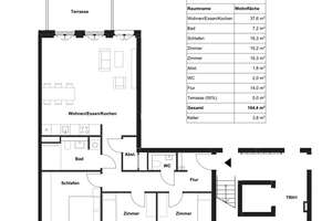 Großzügige Neubauwohnung mit 4 Zimmern im Erdgeschoss inklusive Einbauküche und einladender Terrasse – Am Hain 53, 40468 Stockum, Düsseldorf – Vorschaubild 3