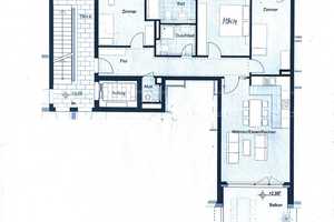 Stilvolle 4-Zimmer-Wohnung mit Balkon komplett möbliert in Köln Bayenthal – gustav heinemann ufer 90a, 50968 Köln – Vorschaubild 2