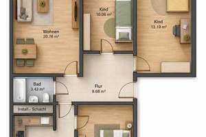 4-Zimmer-Wohnung mit BALKON, Bad mit Badewanne – Schweriner Straße 4, 39104 Altstadt, Magdeburg – Vorschaubild 9