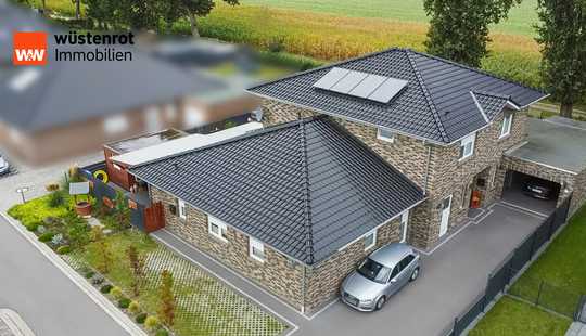 Bild von Traumhaus mit Einliegerwohnung zwischen Siedlung und Feld