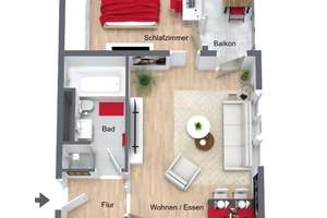 Moderne und vollmöblierte 2-Zimmerwohnung mit Loggia – Glücksteinallee 30, 68163 Lindenhof, Mannheim – Vorschaubild 32
