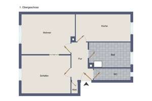 Freie 2-Zimmer-Wohnung in zentraler Lage von Bad Cannstatt – Die vollständige Adresse der Immobilie erhältst du vom Anbieter., 70372 Seelberg, Stuttgart – Vorschaubild 5