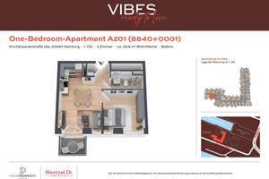 Hochwertig möbliertes One-Bedroom-Apartment mit Balkon - Wentzel Dr. – Kirchenpauerstraße 15a, 20457 HafenCity, Hamburg – Vorschaubild 3