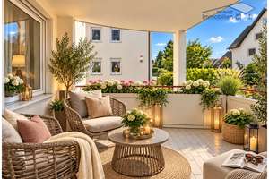 Großzügige 2-Zimmer-Wohnung mit überdachter Terrasse in ruhiger Lage direkt am Park – 86825 Bad Wörishofen – Vorschaubild 1