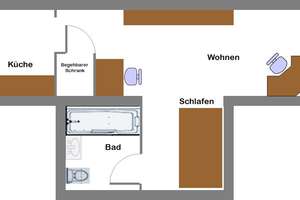 Gepflegtes 1-Zimmer-Apartment in Erlangen Süd mit Tiefgaragenstellplatz