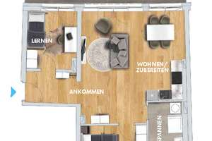*** PENTHOUSE * Terrasse * 3 Zimmer  * NEUBAU * EBK * TG * 06/26 *** – Prager Straße 235-259, 4289 Probstheida, Leipzig – Vorschaubild 10