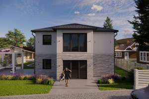 Moderne Stadtvilla – KfW 40 NH, Photovoltaik & Wärmepumpe – Ein- oder Zweifamilienhaus möglich – Osterloh 1, 23569 Hohn – Vorschaubild 1
