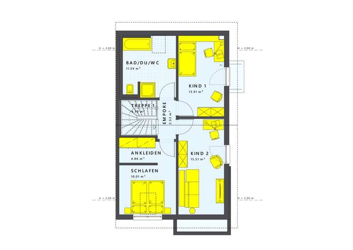 Familienfreundlicher Grundriss