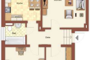 Attraktive 3-Zimmer-Etagenwohnung mit Balkon in MG-Güdderath– Vielseitig und hell! – Blumeck 14, 41199 Odenkirchen-Mitte, Mönchengladbach – Vorschaubild 2