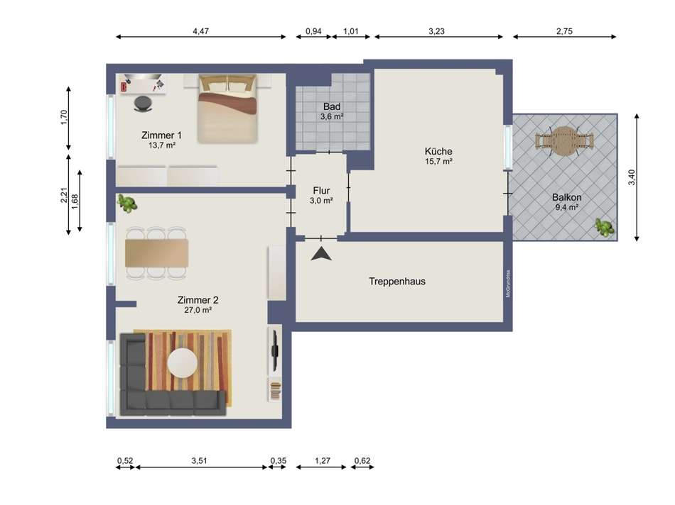 Grundriss 1OG links
