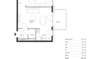 Bahnhof Pasing fußläufig: Energieeffizienter Neubau mit zwei Zimmern, Abstellraum und Balkon – Lortzingstraße 4, 81241 Pasing, München – Vorschaubild 13