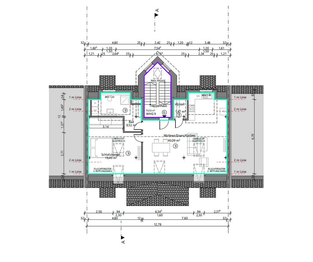 Neubau-Traum unter dem Dach: 2-Zimmer-KfW55-Wohnung in Mannheim-Neckarau-Kapitalanlage/ Eigennutz