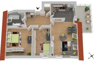 Traumhafte 3-Zimmer-Dachgeschosswohnung mit Balkon in Rostock - Gehlsdorf – Amtsstraße 2, 18147 Gehlsdorf, Rostock – Vorschaubild 11