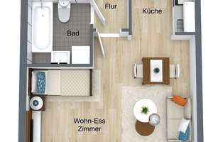 Leerstehende 1-Zimmer Wohnung mit großem Potenzial – Grombühlstraße 51C, 97080 Grombühl, Würzburg – Vorschaubild 6