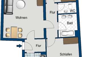 Ihr neues Zuhause! Sonnige 3 Zimmer Wohnung mit Balkon – Großenhainer Str. 76, 1127 Pieschen-Nord/Trachenberge, Dresden – Vorschaubild 2