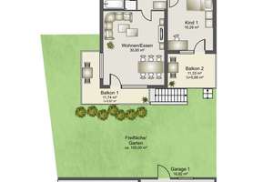 MGF Group: EG-Whg. mit Balkon, Terrasse und eigenem Garten in attraktiver Lage Haunstetten! – Die vollständige Adresse der Immobilie erhältst du vom Anbieter., 86179 Haunstetten-Süd, Augsburg – Vorschaubild 9
