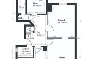 84,66 m² Wfl. + 54,29 m² Studio-Nutzfläche - Dach-Maisonette mit Galerie – Die vollständige Adresse der Immobilie erhältst du vom Anbieter., 70188 Ostheim, Stuttgart – Vorschaubild 29