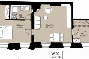 Stilvolles Wohnen im Palais: 2-Zimmer-Traum in Stadtamhof incl. EBK und Wallbox-TG! – 93059 Stadtamhof, Regensburg – Vorschaubild 12